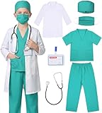 Costumerry Doctor Costume for Kids Toddler Doctor Costume for Boys Girls Halloween Dress Up Party (10-12 Years)