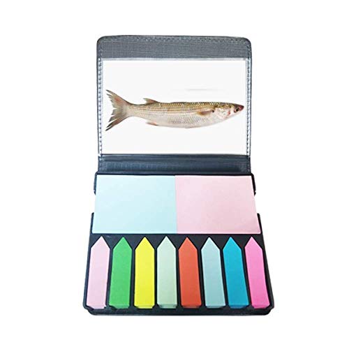 Boîte à marque-page autocollante Ocean Fish avec index motifs poissons frais