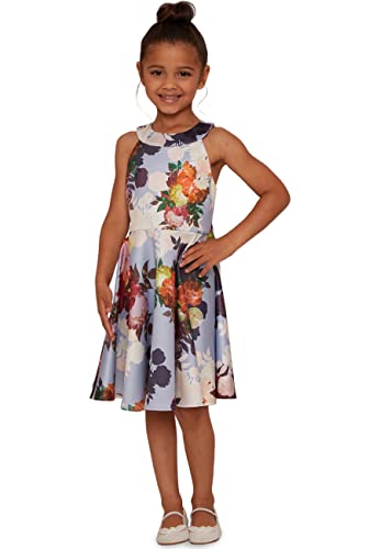 Robe dos nu à motif floral bleu pour sublimer les souvenirs de votre fille
