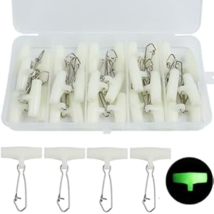 AGOOL Fishing Line Sinker Slides Heavy Duty Stainless Steel Sinker Slider with Duo-Lock Snap Line Weight Connectors for Saltwater Surf Fishing Rigs Catfishing