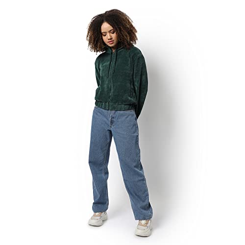 Image of Campus Sutra Women's Cotton Hooded Neck Sweatshirt