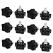 New Lon0167 M6x15mm Male Featured Thread Screw on reliable efficacy Star Head Clamping Knob Grip Black 12pcs(id:4b3 0f cc ac2)