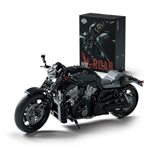 Nifeliz Motorcycle Model Set for Adults Street Muscle Bike Building Set with Realistic Details Functional Bike Model for Collectors Gift for Motorcycle Lovers (1 041 PCS NF10348)