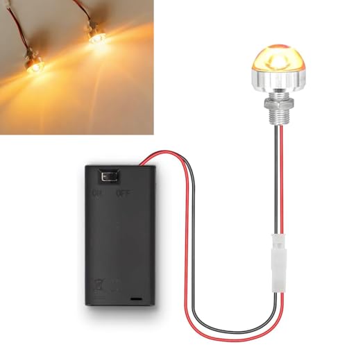 Mini Luces Led En Miniatura a Pilas, Amarillo Cálido Luces En Miniatura Iluminación Accesorios, Para Decoración Diy De Casas De Muñecas,Vitrinas,Manualidades Diy[Clase De Eficiencia Energética A]