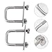 GLEAVI 3sets Right-angle Clamps Square Post Clamp Stainless Steel Screw Damper Hose Industrial Use 2pcs*3