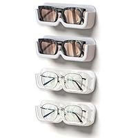 Brillenhalter Wand Brillenaufbewahrung, Xiuyer 4 Stück Brillenablage Sonnenbrillen Aufbewahrung Organizer Wandmontage zum Aufhängen Brille Sonnenbrillen Brillenaufbewahrung Brillenhalter (Transparent)