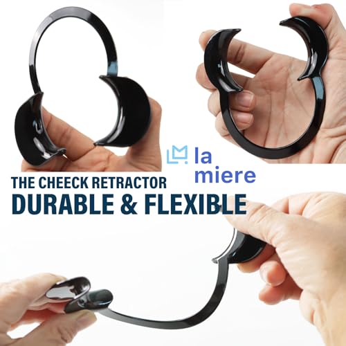 Image of LA MIERE Dental Cheek Retractor C Shape Mouth Opener Size S,M,L, Pack of 3, Black