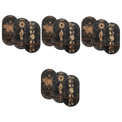 PRETYZOOM 12 Pezzi Espositore In Cristallo Bohemien Display Stand Scala Antincendio Scala Scaffale Mensola Nera Per Parete Arredamento Vintage Per La Casa Boho Decor Vetrina Mobile Mensole