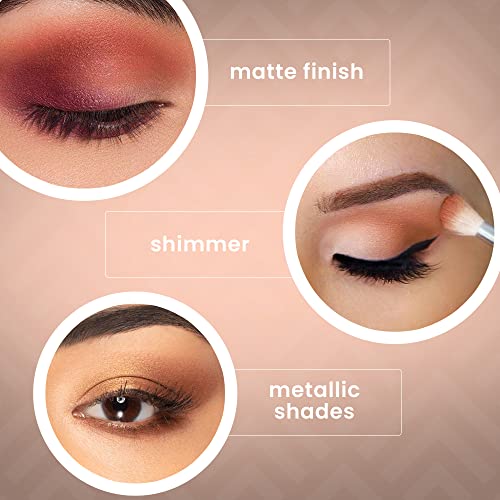 Ccolor Cosmetics - Spice, 18-Color Eyeshadow Palette Makeup, Highly Pigmented Eye Shadow Makeup, Eyeshadow Palette Matte And Metallic, Easy-To-Blend Eye Makeup Kit, Warm And Cool-Toned Neutrals #TOP4