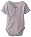 L'ovedbaby Unisex-Baby Organic Cotton Kimono Short Sleeve  Bodysuit, Lavender, 0/3 Months