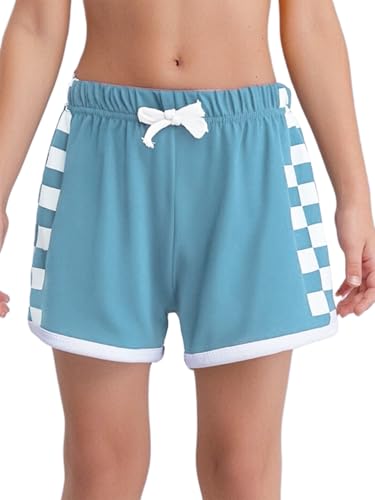 Jugaoge Kids Girls Athletic Sport Shorts Loose Fit Drawstring Waist Summer Shorts Workout Running Shorts