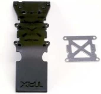 TRAXXAS 4937A - SKIDPLATE ANTERIORE IN PLASTICA + PIASTRA IN ACCIAIO Inox Per T Maxx