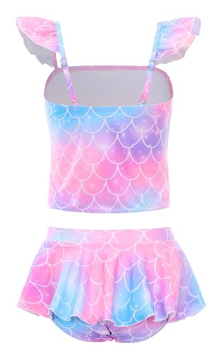 Image of Akokvlar Two Pieces Swimsuit Mermaid Bikinis Tankini Bathing Suit for Little Girls