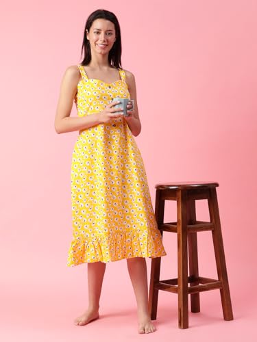 Image of Women Printed Cotton Nighty Nightdress Maxi S /M /L /XL /2XL.