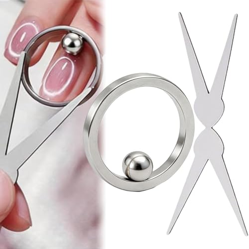 Professional Ring-Shaped Cat Eye Nail Magnet, Ergonomic Hollow Ring Magnet for Nails, Strong Magnetic Core for 3D Cat Eye Effects, Compatible with All Cat Eye Nail Polishes