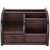 ChengyuWei Wooden Watch Tools Rack, Watch Repairing Tools, Multi Compartment Storage Box with Wood Drawer, Watchmaker Accessory for Watch Repair and Display