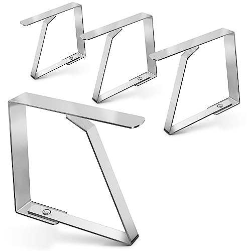 Balinco Tischdeckenklammern 4er Set aus Edelstahl, Hochwertig, Robust, Rostfrei – Tischdeckenhalter, Tischklemmen, Tischklammern, Tischtuch Clips