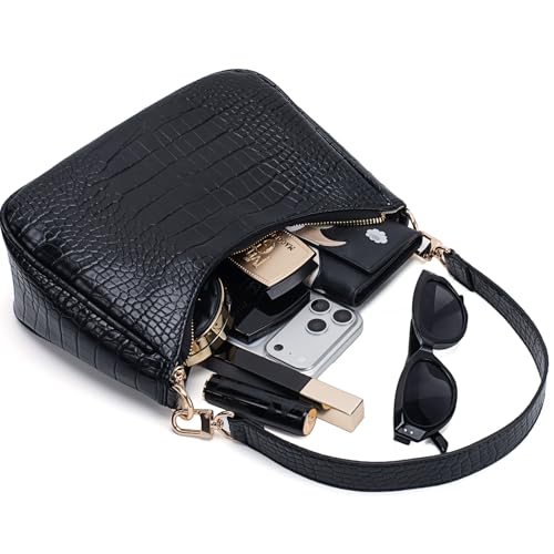 Image of CYHTWSDJ Shoulder Bags for Women, Cute Hobo Tote Handbag Mini Clutch Purse with Zipper Closure