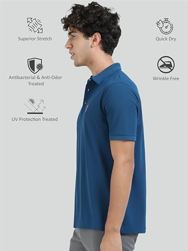Image of STELLERS Men's Premium Regular Fit Polo T-Shirt's |Feather Touch Feel | Odour Resistant| Anti-Static| Wrinkle Free | Quick Dry | Stretchable | Lightweight | Sweat-Proof