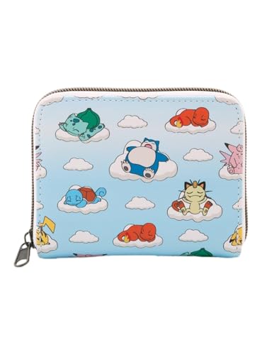Loungefly Pokemon Sleeping Characters Mini Zipper Wallet LIGHT BLUE NONE