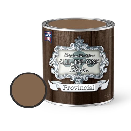 All-in-ONE Gel Stain, No Sanding or Sealer Needed, Oil Based for Interior/Exterior use - Provincial, Quart
