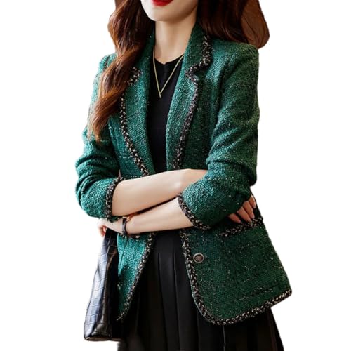 Blazer à carreaux femme veste costume slim pour affiner la silhouette XS