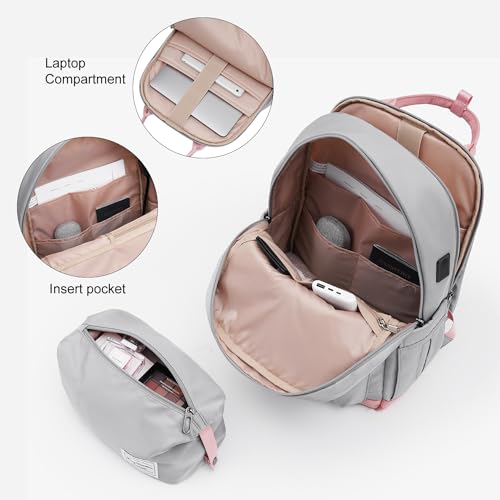 Image of LONG VACATION Luggage Sets with Spinner Wheels, Carry on Suitcase 3 Piece