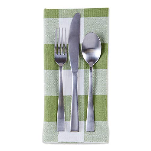 Dii Buffalo Check Collection, Classic Farmhouse Tabletop Set, Napkin Set, 20X20, Antique Green, 6 Piece #TOP2