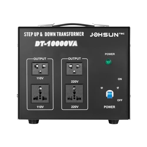HETEPPTR Voltage Transformer 5000W 10000W Voltage Converter Heavy Duty 110V/120V or 110V to 220V Converter for Coffee Makers, Kettles, Rice Cookers, Juicers