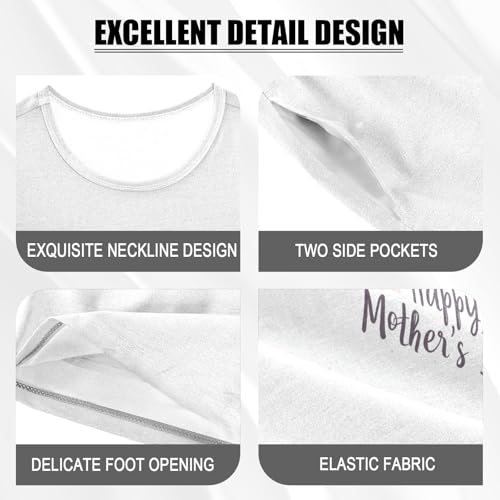 Fox Floral Mothers Day Pajama Set Short Sleeve Summer Pajamas Sleepwear Nightwear Set Cotton 5Y4