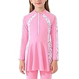 Generisch Bauchweg Badeanzug Kinder Mädchen Zweiteilig Schwimmen Sport Bademode Beachwear Tankini Mädchen Curvy Rüschen Cute Schnelltrocknend Bequem Rashguard Bikini (8-9 Years)