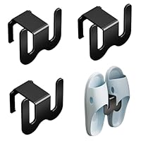 CHAOTEMAI 3 Stück Shoe Rack Schuhorganizer Hängeorganizer Organizer Bad Schuhaufbewahrung Schuhregal Metall Schuhhalter Wand Schuhregal Tür Hängend Wandmontage Schuhhalter Schuh Aufbewahrung(Schwarz)