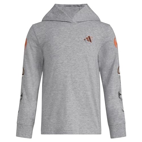 adidas Boys' Long Sleeve Cotton Bos Logo Hooded T-Shirt