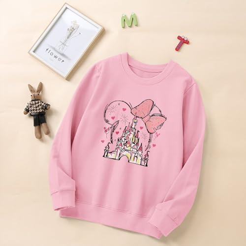 Image of Magic Kingdom Sweatshirts for Girls Magical Castle Graphic Long Sleeve Shirt Kids Toddler Vacation Pullover Cute Top