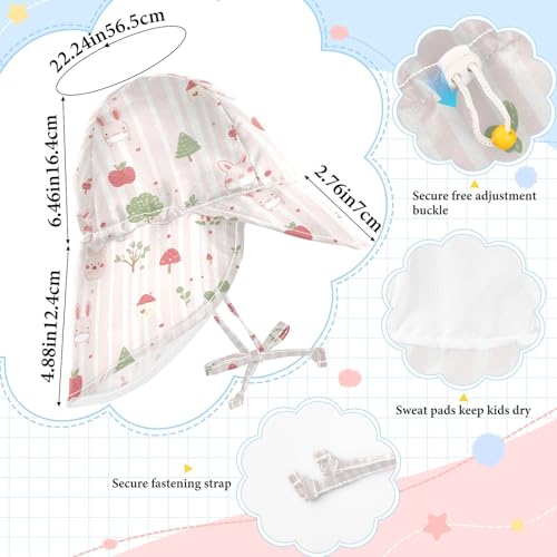 Animal Cartoon Blush Color Stripe Unisex Baby Sun Hats Baby Boys' Summer Hats Baby Girls' Sun Protection Large Brim Travel Essentials4