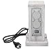 Produktbild ML-Design Gartensteckdose Steckdosensäule 4-Fach, Erdspieß, Kabel 1,5m, Hellgrau, in Granitoptik, IP44 Spritzwassergeschützt, Außensteckdose Outdoor Mehrfachsteckdose Garten Steckdose