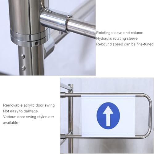 Automatic Swing Security Gate with Safety Guardrails - Enhanced Safety for Supermarkets, Warehouses, Libraries & Public Spaces - Durable, Easy to Install, Child & Pet Friendly