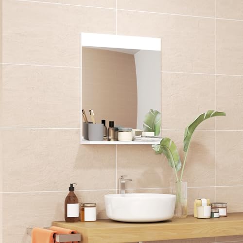 Miroir salle de bain avec étagère 50 x 60 cm HOMCOM