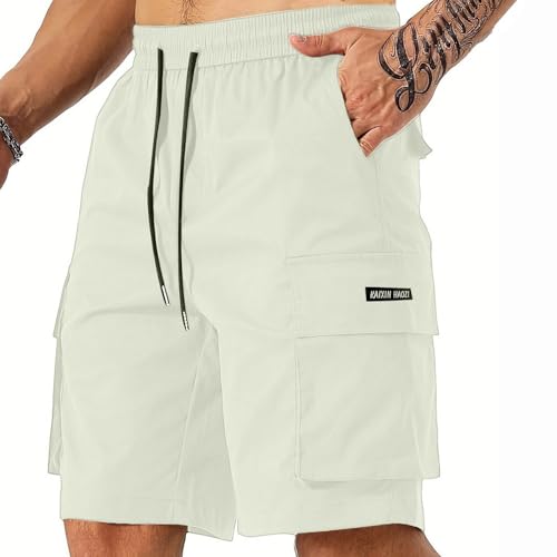 MOKBAY Shorts Hombre Ropa Piratas con Bolsillos Pantalones Piratas Compra Online Pantalón Corto Vestir Cargo Pantalon Chino Hombre Verde Menta Pantalones Cortos Cargo Verde Menta XL