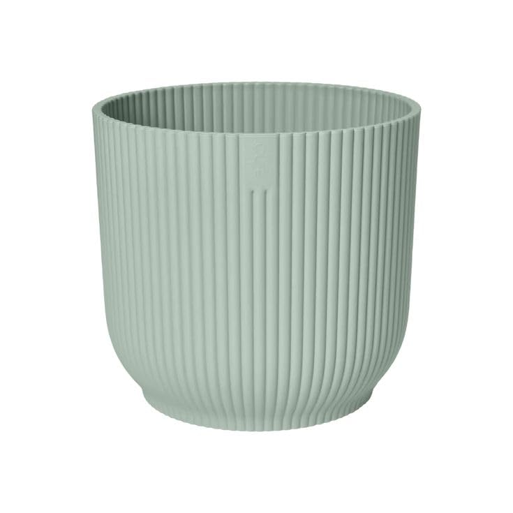 DOFFITAX Vibes Fold Round Plant Pot - Modern Indoor and Outdoor Decorative Planter, Lightweight Durable Flower Pot, and Colours for Home and Garden (Sorbet Green, 16cm)