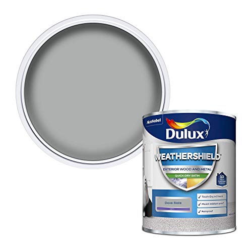 Dulux Weathershield Quick Dry Satin Paint - Dove Slate - 750ML