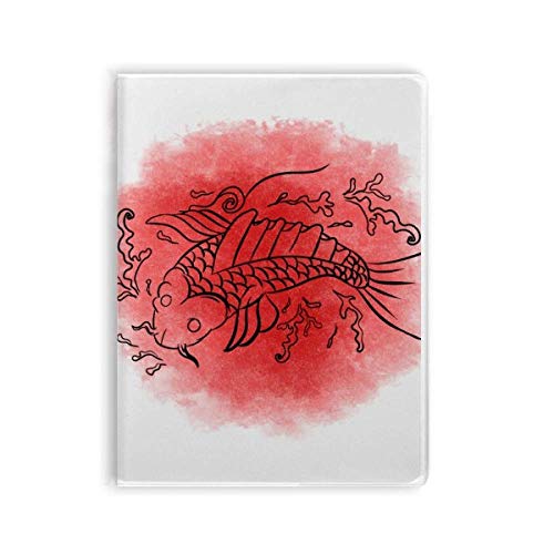 Cahier poisson rouge japonais carnet d'écriture pour vos récits de voyage et notes créatives