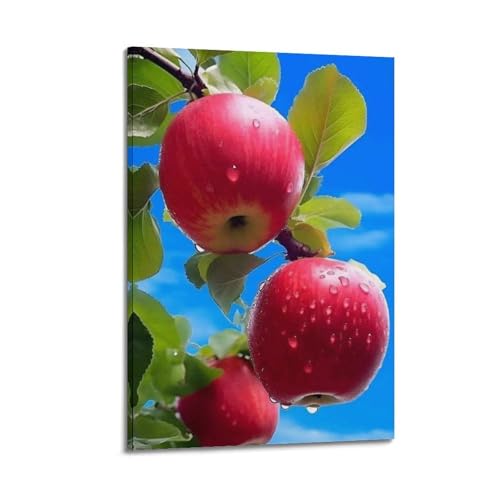 Poster pommes sur branche pour habiller un mur vide sans percer de gros trous