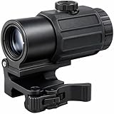 4X Magnifier G3Sight Scope Airsoft with Switch to Side QD Mount for 20mm Rail Apply for Red dot Zooms with 3X of Power Shockproof (Black - 4X Sight Scope)