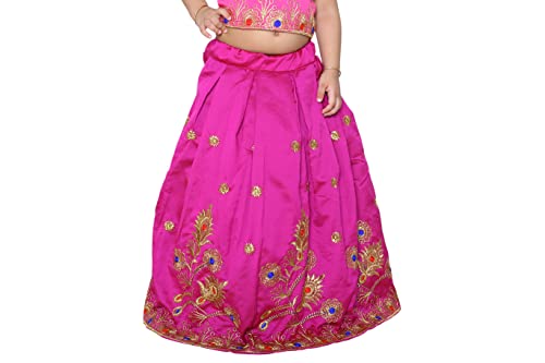 Image of Girl's Tafetta Silk Readymade Lehenga Choli