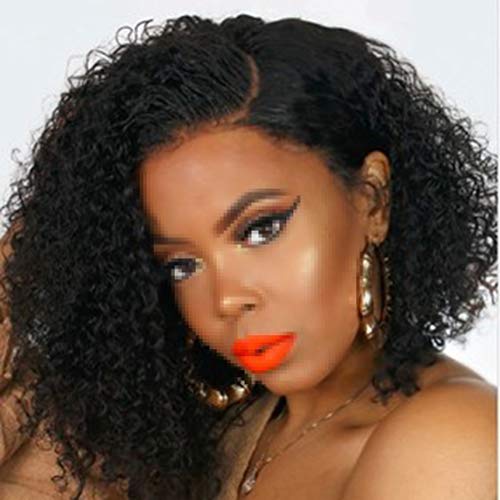 Lurrose Peruca Encaracolada Peruca Sintética Onda Curta Grande Quantidade de Cabelo Ombro Peruca de