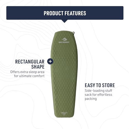 Image of Sea to Summit Camp Plus Self-Inflating Foam Sleeping Mat for Camping - Rectangular - Regular (72 x 25.2 x 2.6 inches)