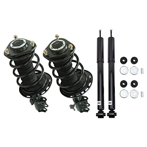 Image of TRQ Front and Rear Complete Strut Assembly & Shock Absorber Kit Complete Strut & Coil Spring Assembly Compatible with 2011-2016 Scion tC
