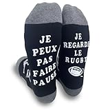PLAYFUL SMILE Chaussettes Humour Homme Rugby Football Cadeau Idee la...