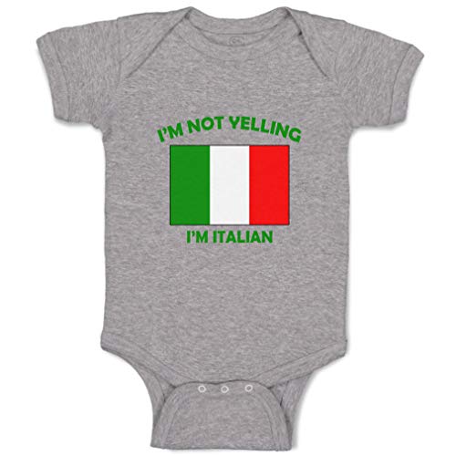 Image of Cute Rascals Baby Bodysuit I'M Not Yelling I Am Italian Italy Countries Boy & Girl Baby Clothes Cotton